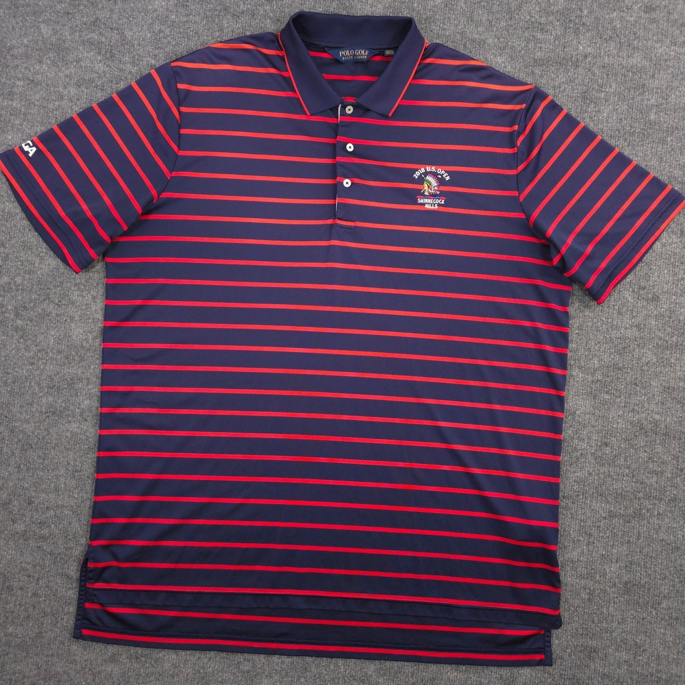 Polo Golf Ralph Lauren Shinnecock Hills Polo Mens XXL Striped 2018 US Open USGA - Picture 2 of 10